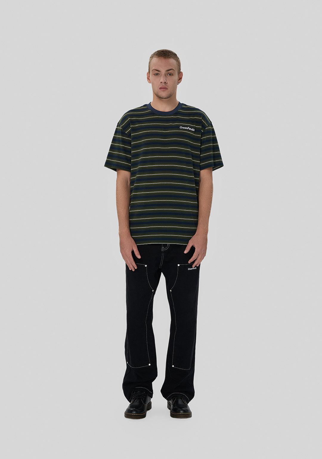 Striped Cotton Jersey T-Shirt - Greenpanda