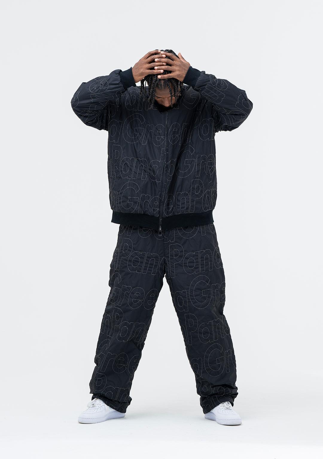 Logo Quilted Shell Jacket Suit - Greenpanda