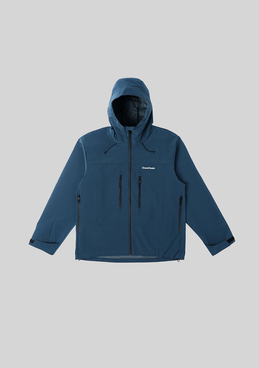 Outdoor Windproof Mountaineering Hard Shell Punching Jacket-Pale Blue - Greenpanda