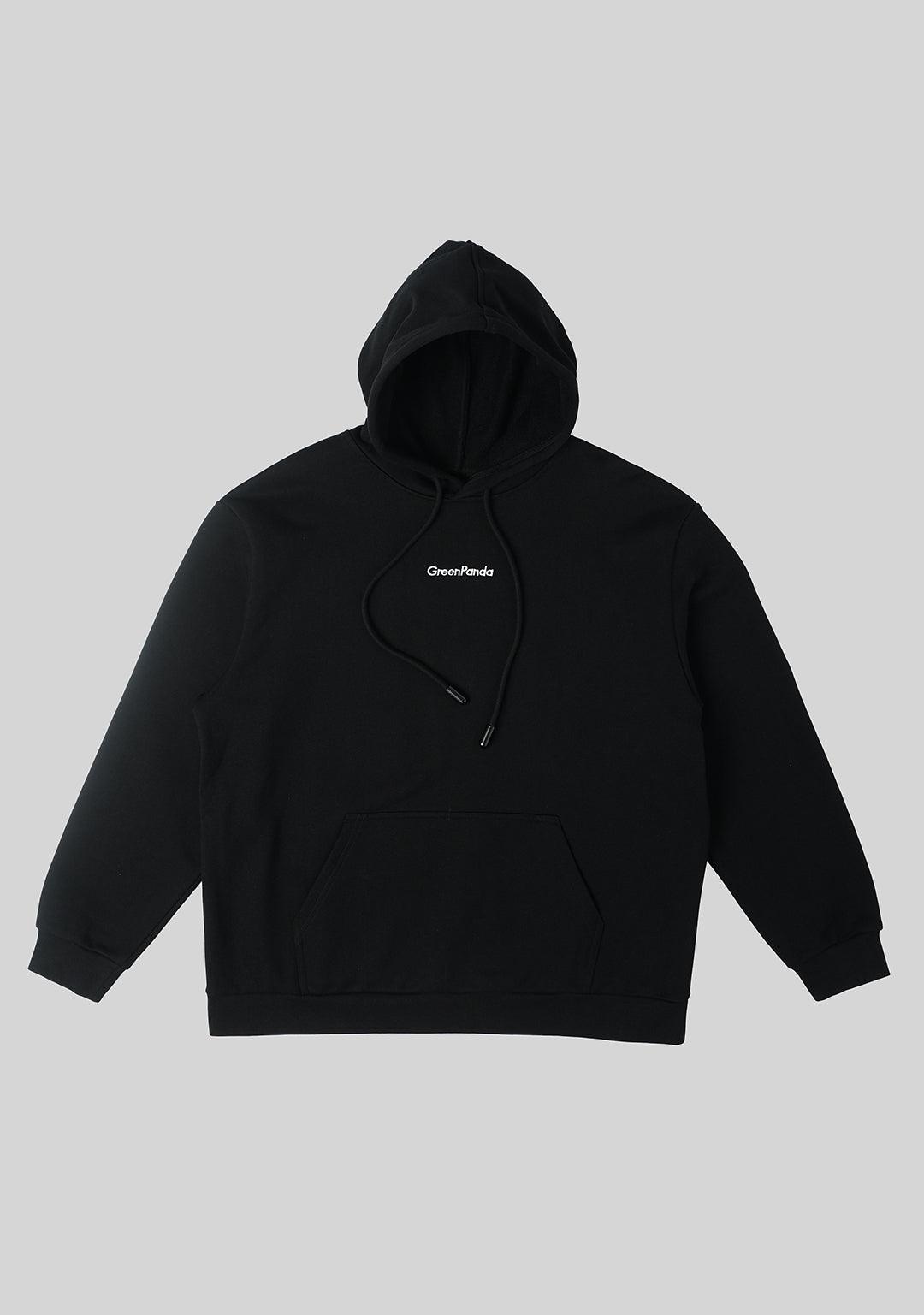 Basic Heavyweight Hoody Sweat Top - Black - Greenpanda