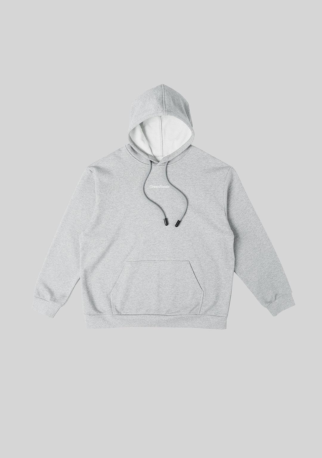 Basic Heavyweight Hoody Sweat Top - Gray - Greenpanda
