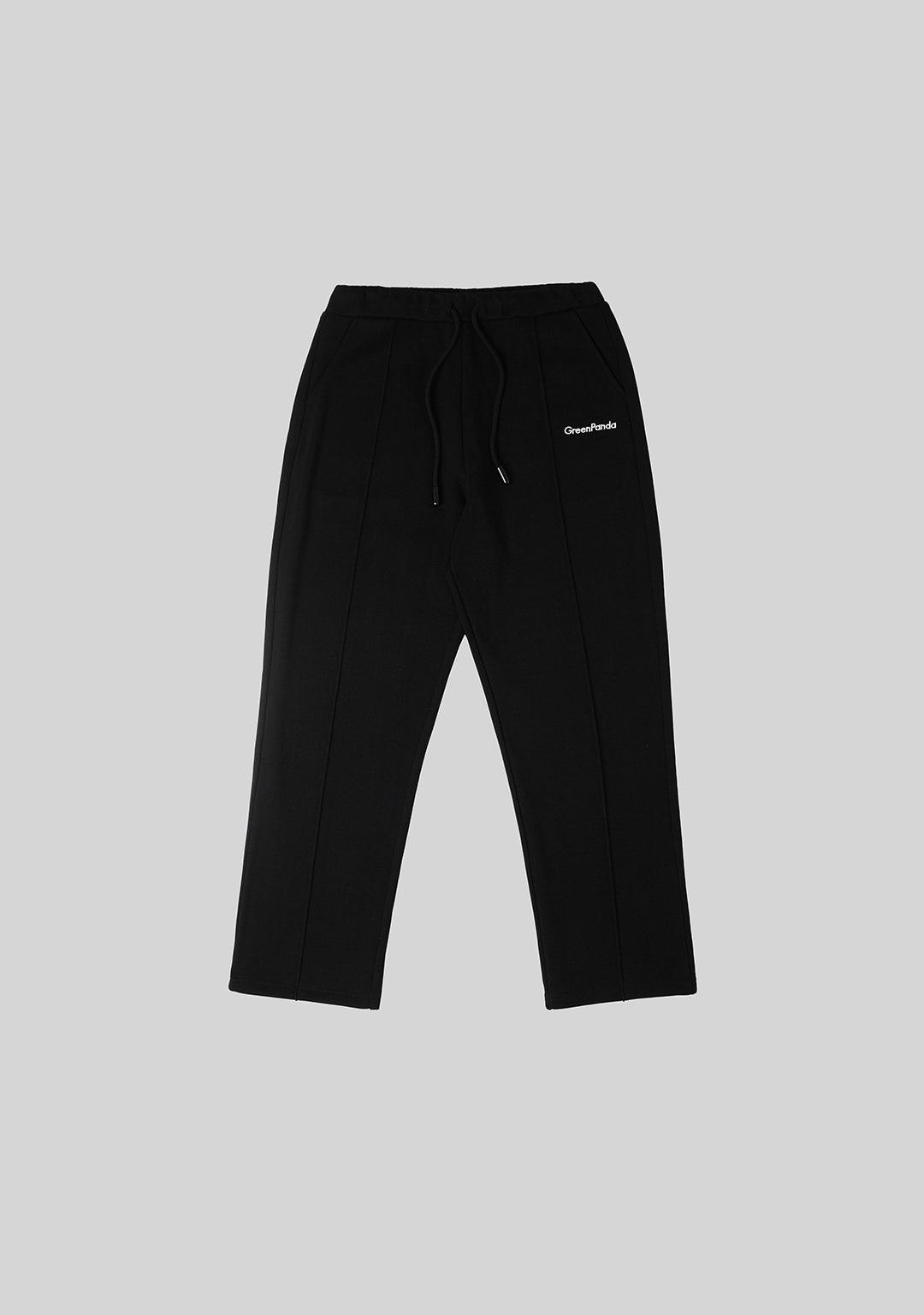 Basic Logo Embroidered Heavyweight Sweatpants - Black - Greenpanda