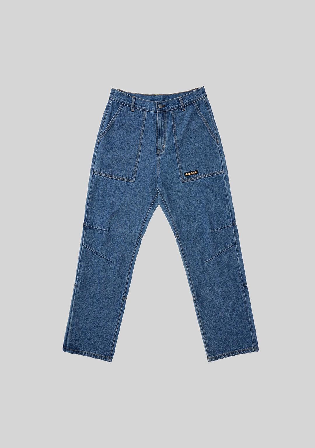 Straight Patchwork Jean Blue - Greenpanda