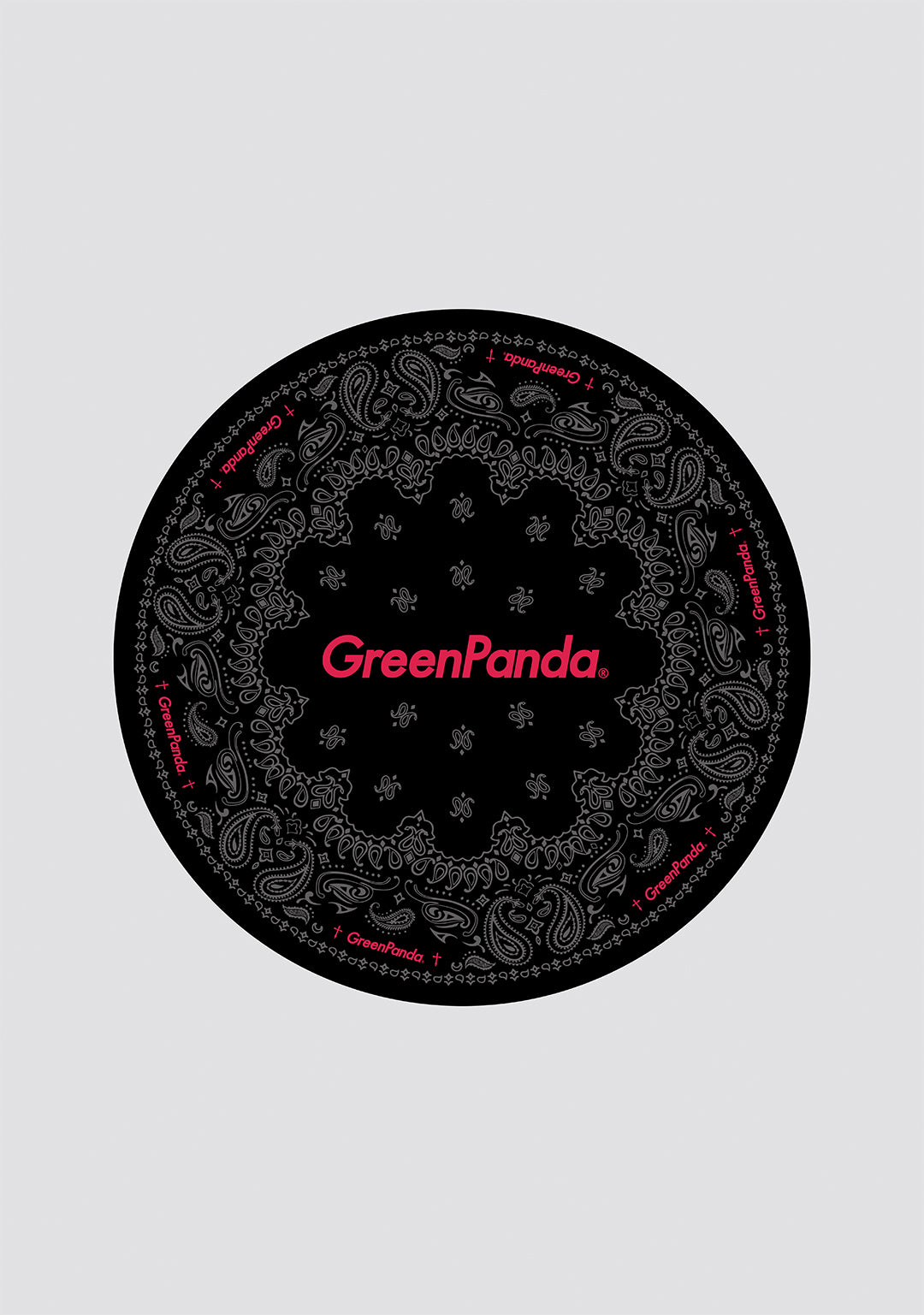 GreenPanda Dancing Mat-Black & Red（Round）