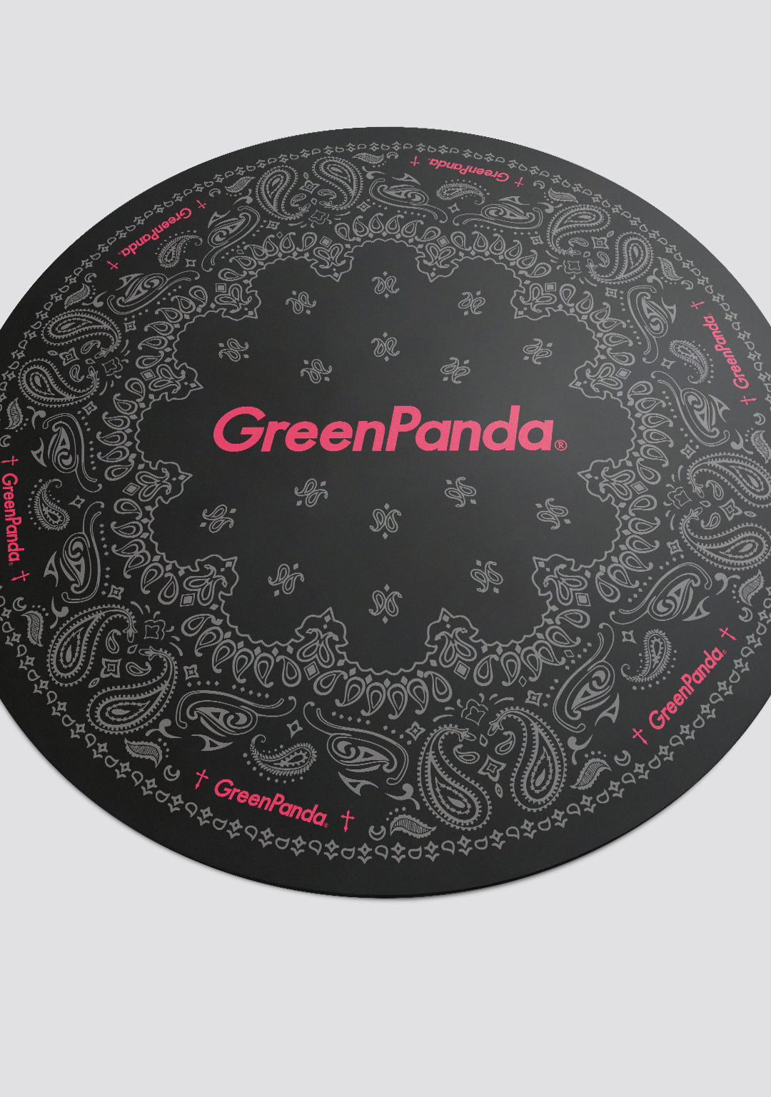 GreenPanda Dancing Mat-Black & Red（Round）