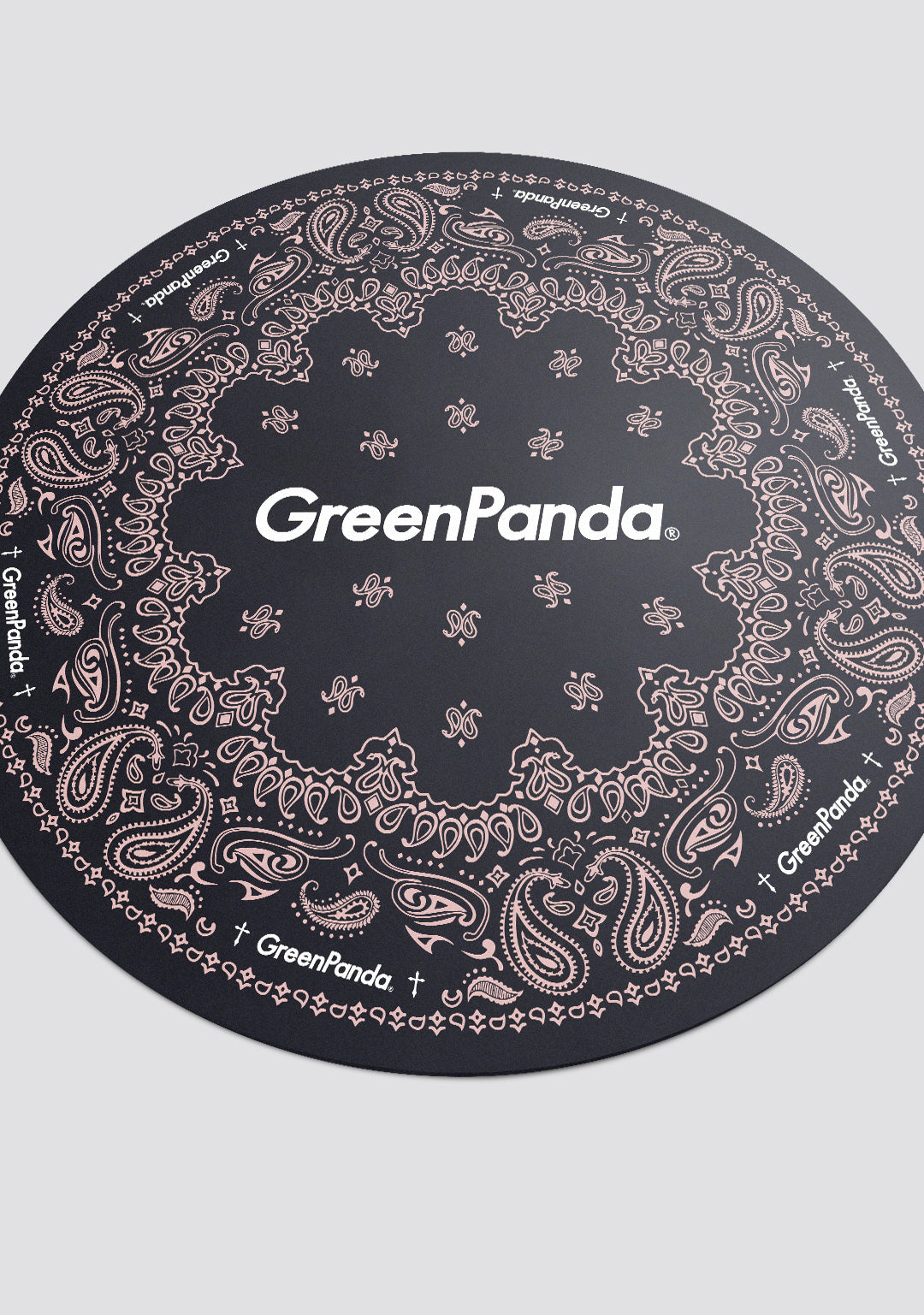 GreenPanda Dancing Mat-Black & Pink（Round）