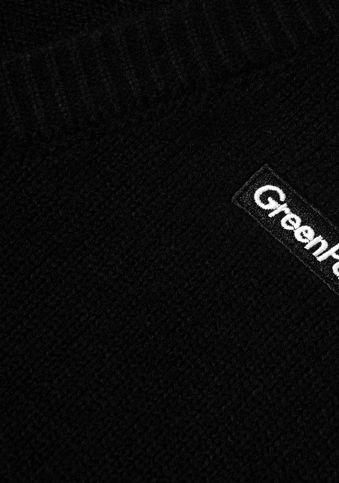 Basic Logo Knit Cardigan - Black - Greenpanda