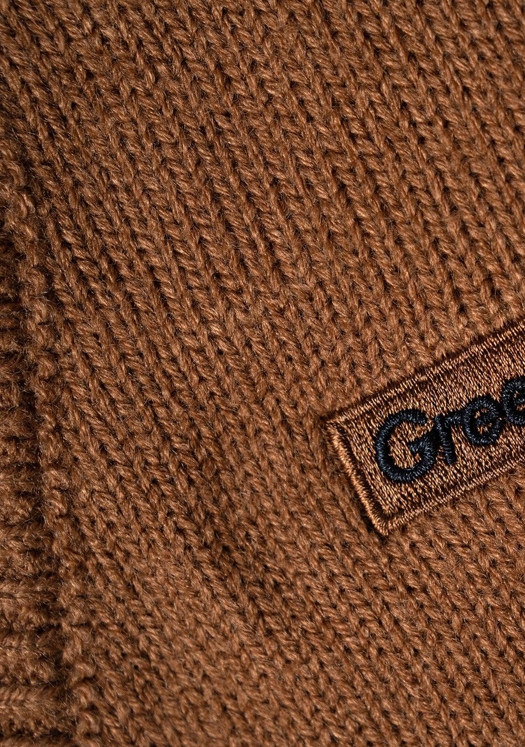 Basic Logo Knit Cardigan - Brown - Greenpanda