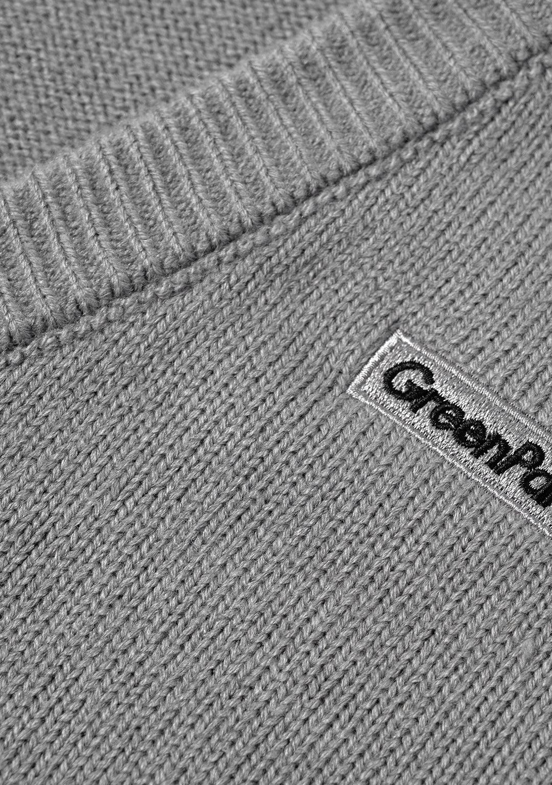 Basic Logo Knit Cardigan - Gray - Greenpanda