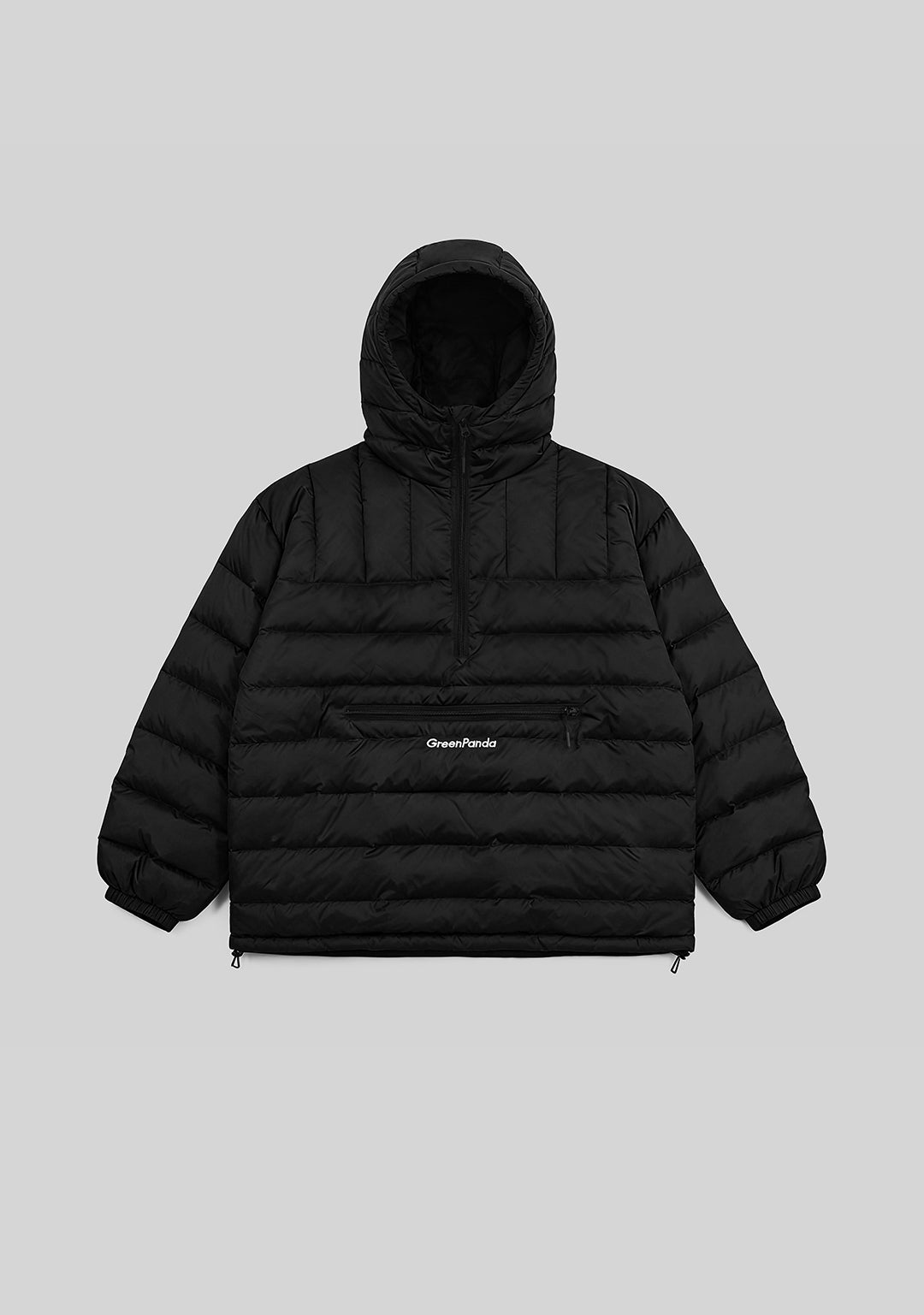 GreenPanda Hooded Pullover Down Jacket - Black
