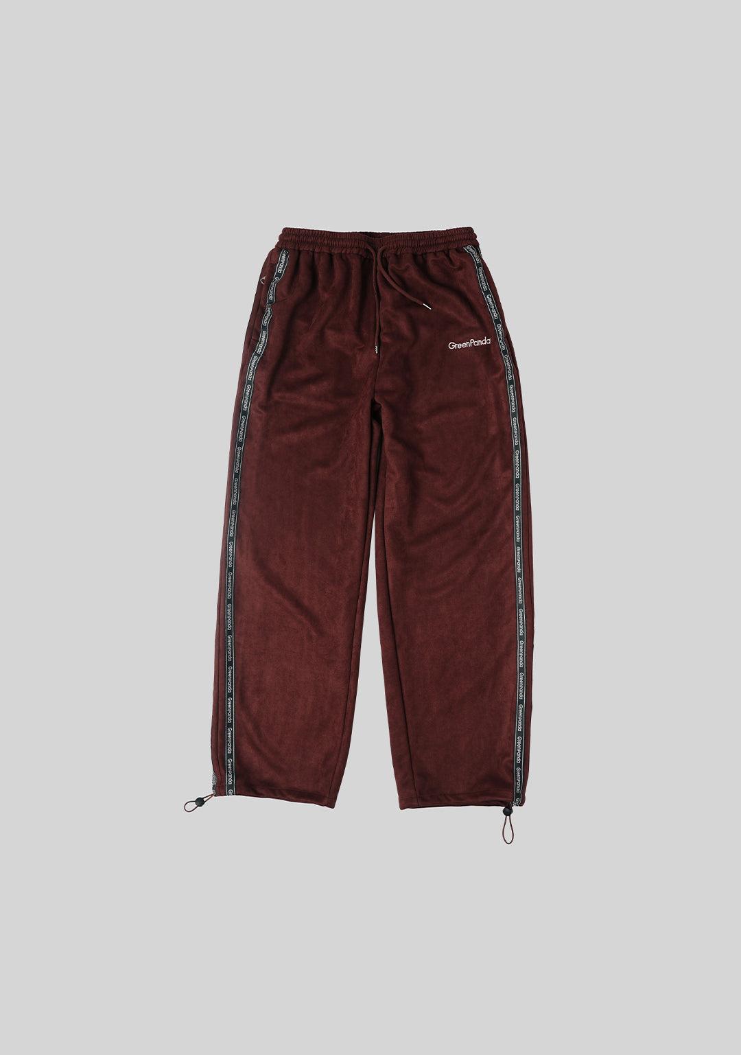 Vintage Casual Webbing Sportwear Sets - Reddish Brown - Greenpanda