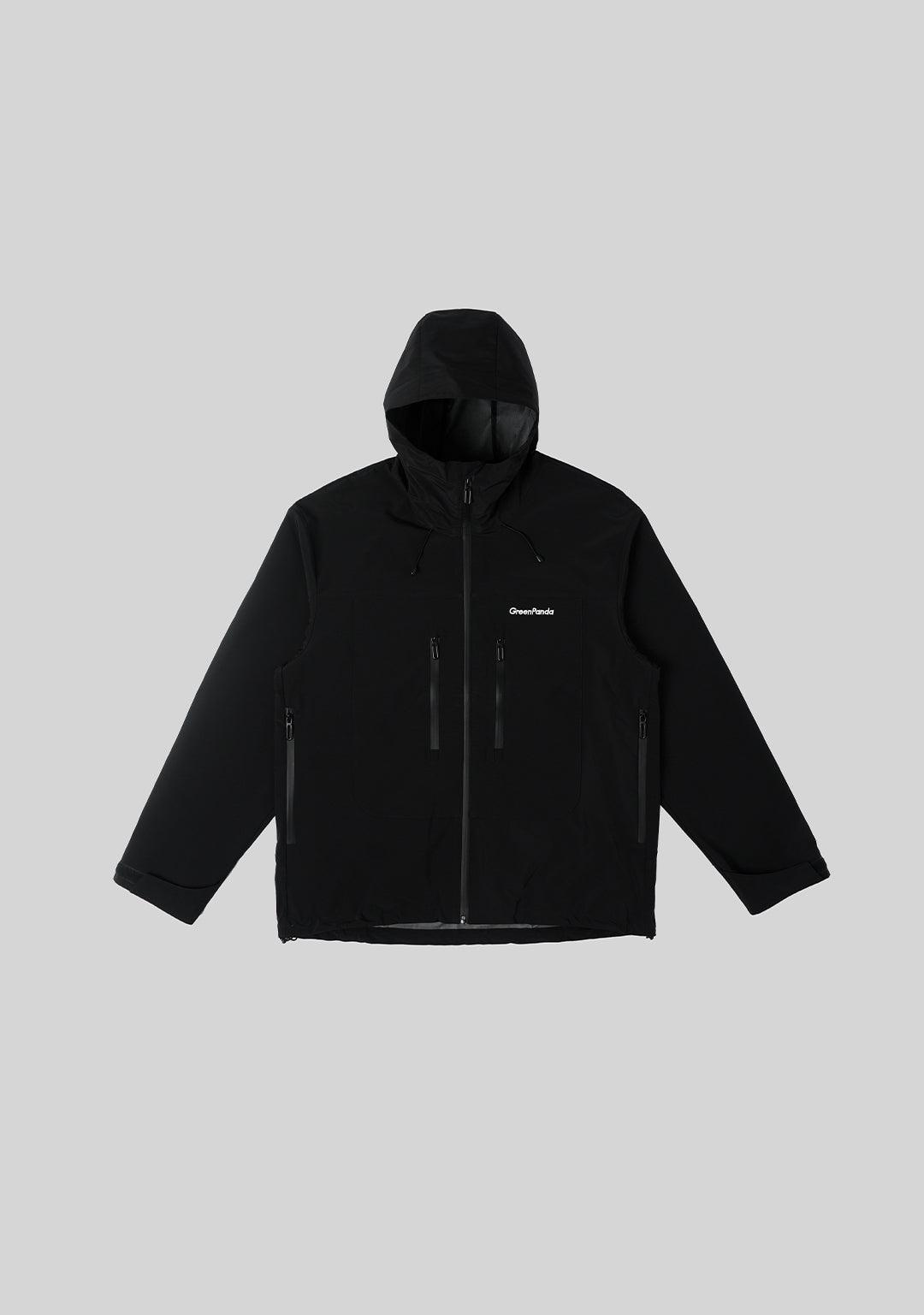Outdoor Windproof Mountaineering Hard Shell Punching Jacket-Black - Greenpanda