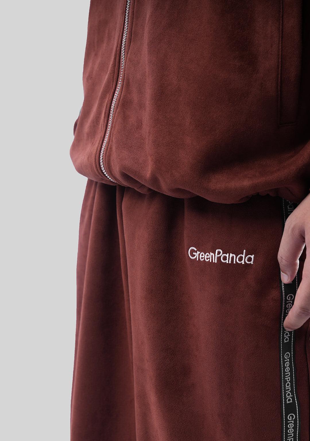 Vintage Casual Webbing Sportwear Sets - Reddish Brown - Greenpanda