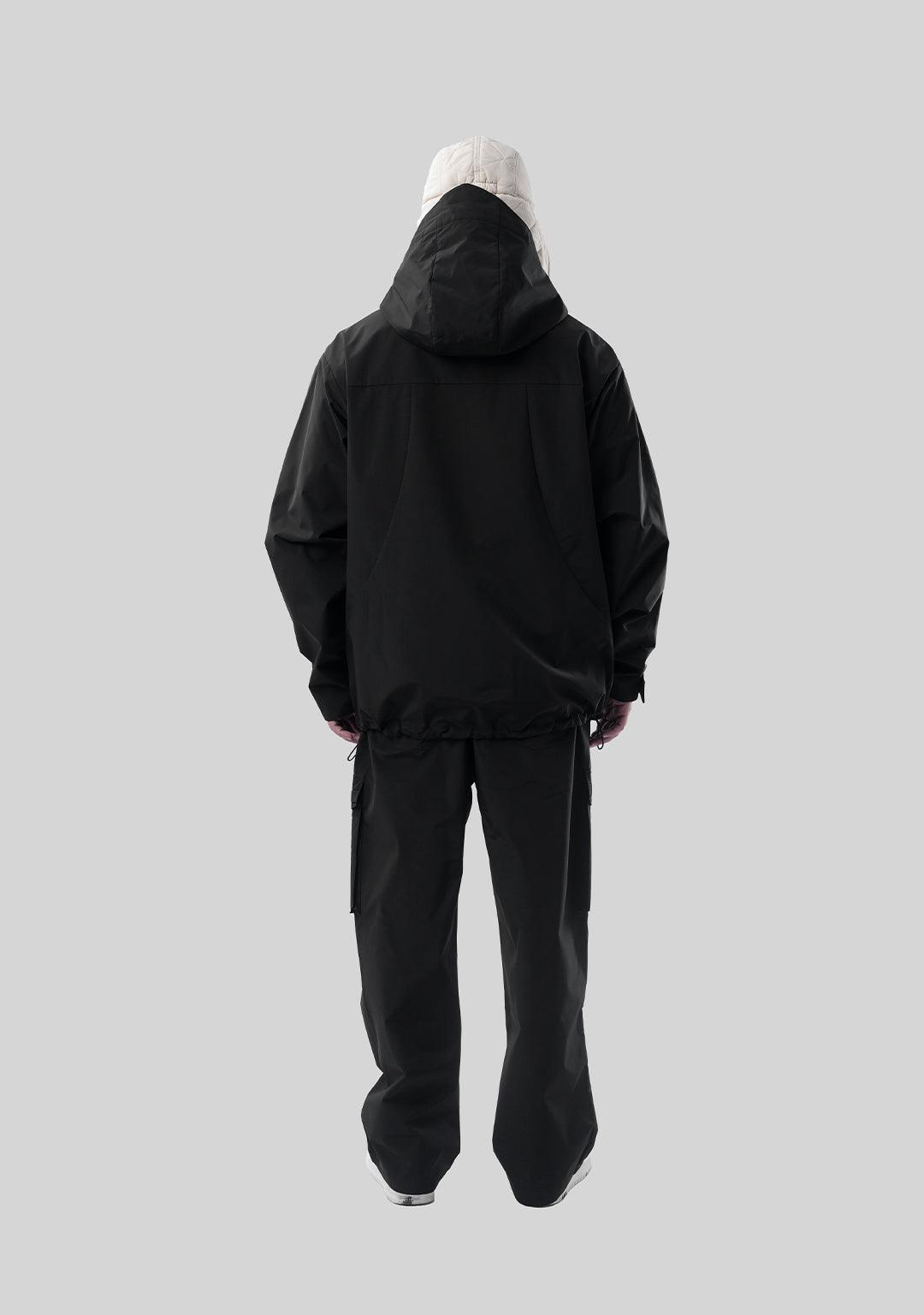 Outdoor Windproof Mountaineering Hard Shell Punching Jacket-Black - Greenpanda