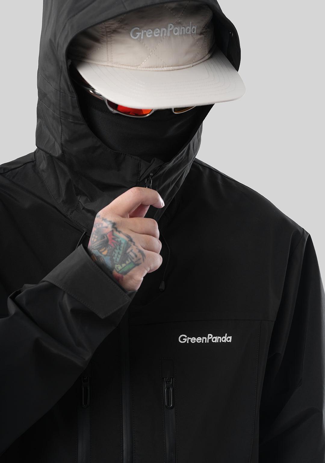 Outdoor Windproof Mountaineering Hard Shell Punching Jacket-Black - Greenpanda