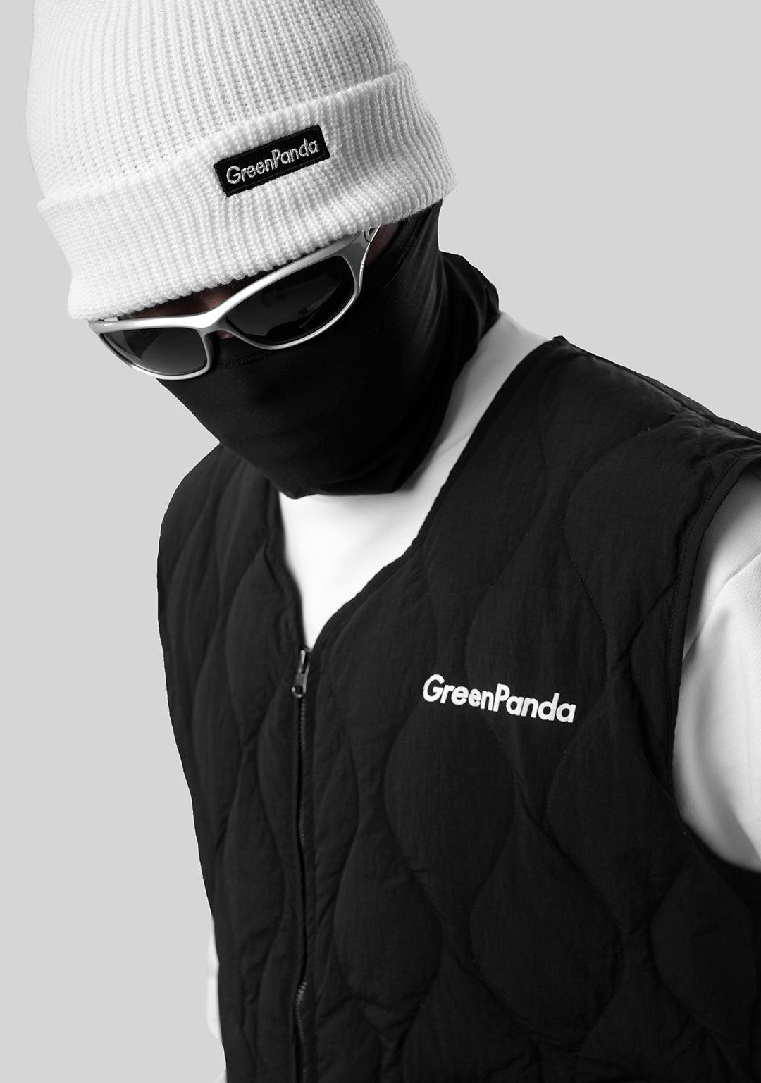 Ripple Quilted Down Vest-Black - Greenpanda
