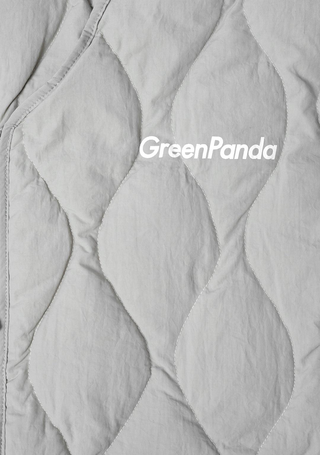 Ripple Quilted Down Vest-Gray - Greenpanda
