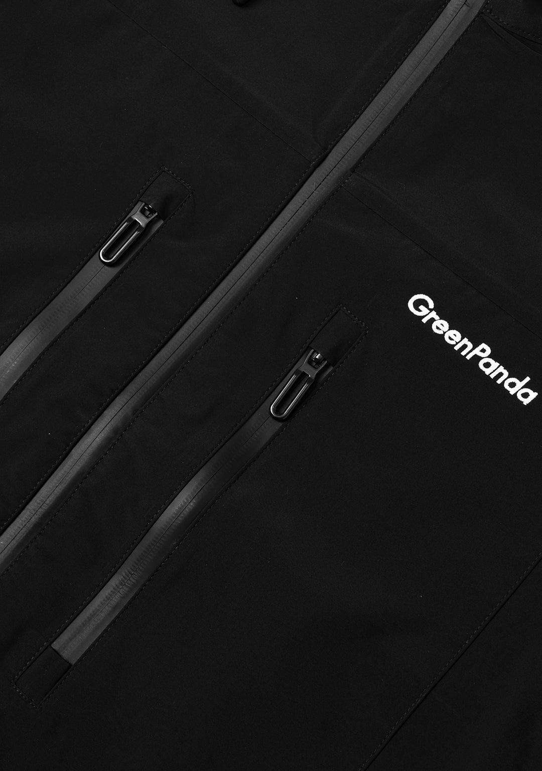 Outdoor Windproof Mountaineering Hard Shell Punching Jacket-Black - Greenpanda
