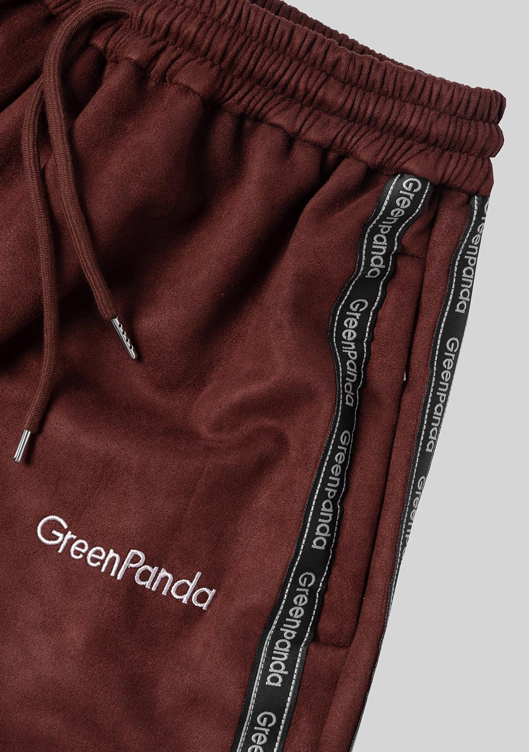 Vintage Casual Webbing Sportwear Sets - Reddish Brown - Greenpanda