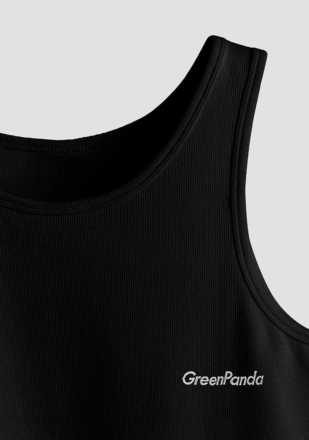 Logo Printed Slim Tank Top - Greenpanda