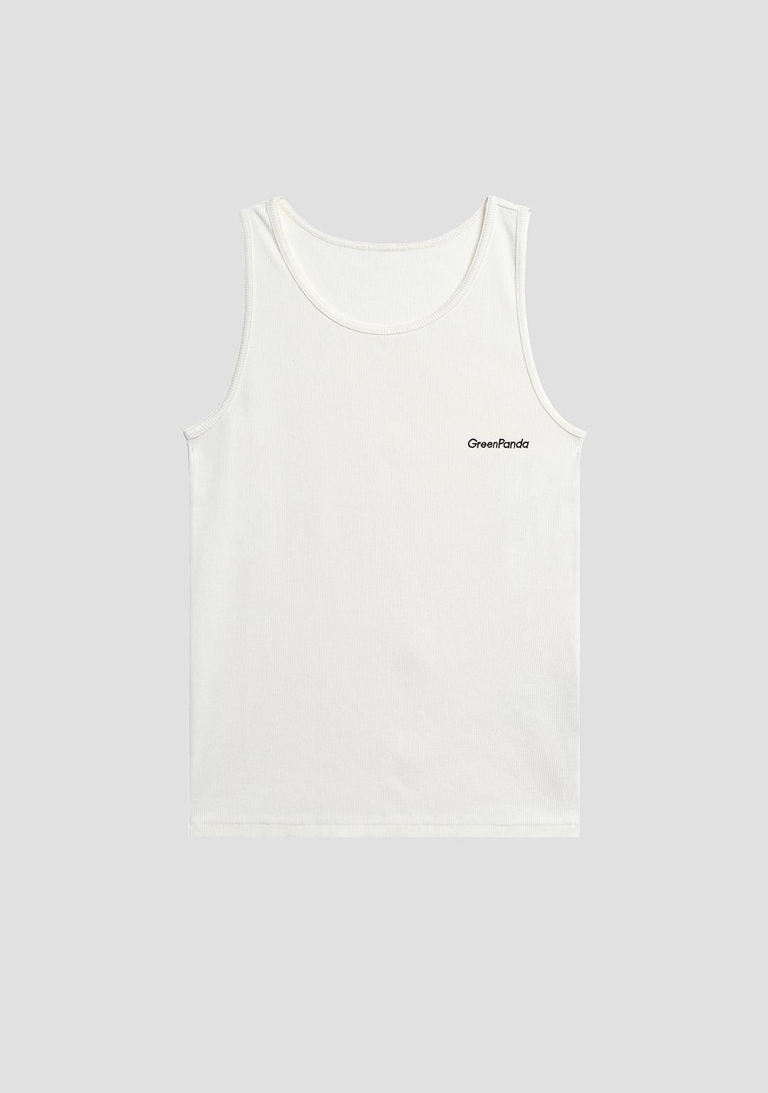 Logo Printed Slim Tank Top - Greenpanda