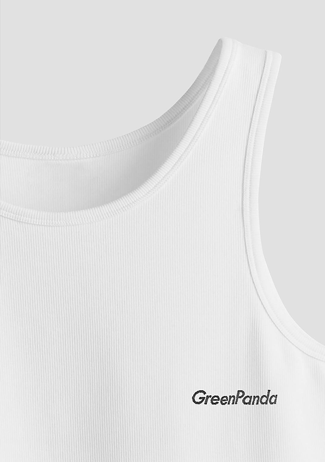 Logo Printed Slim Tank Top - Greenpanda